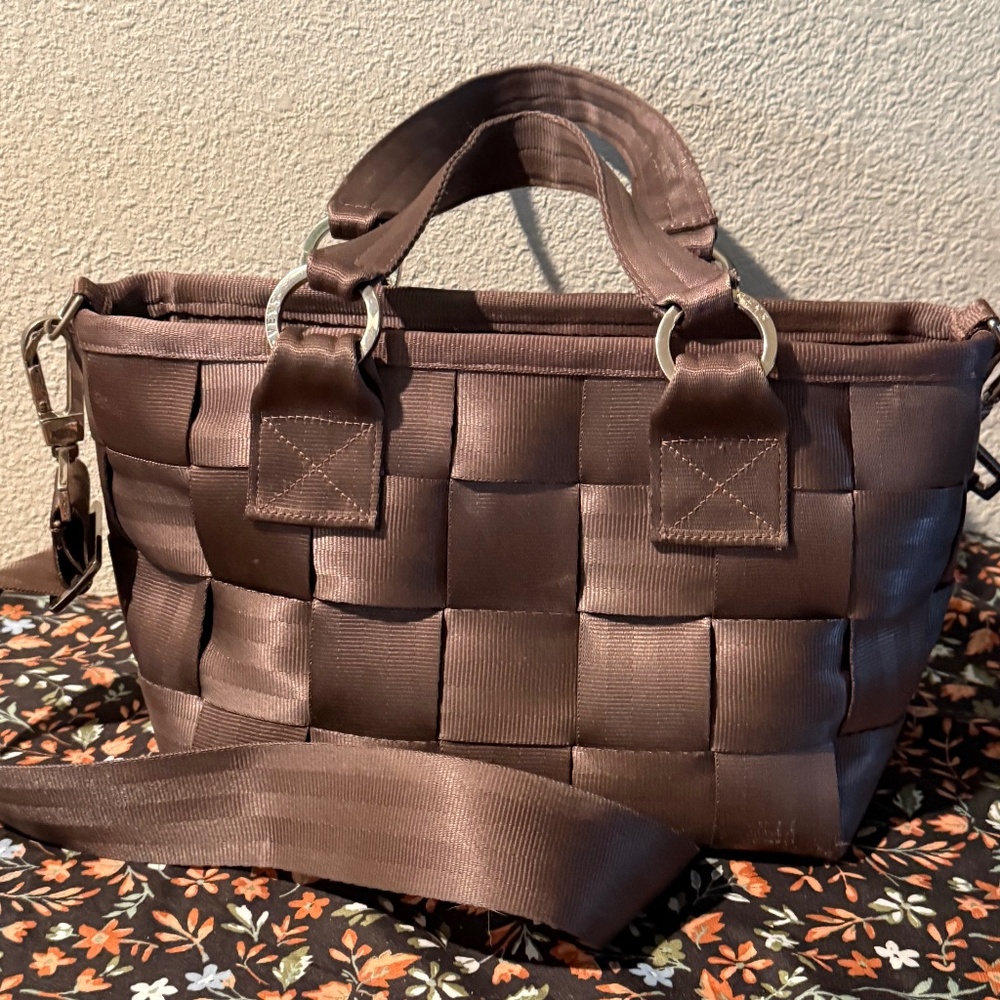 Harvey's Seatbelt Original Carriage Satchel Tote Crossbody Brown Handbag EUC